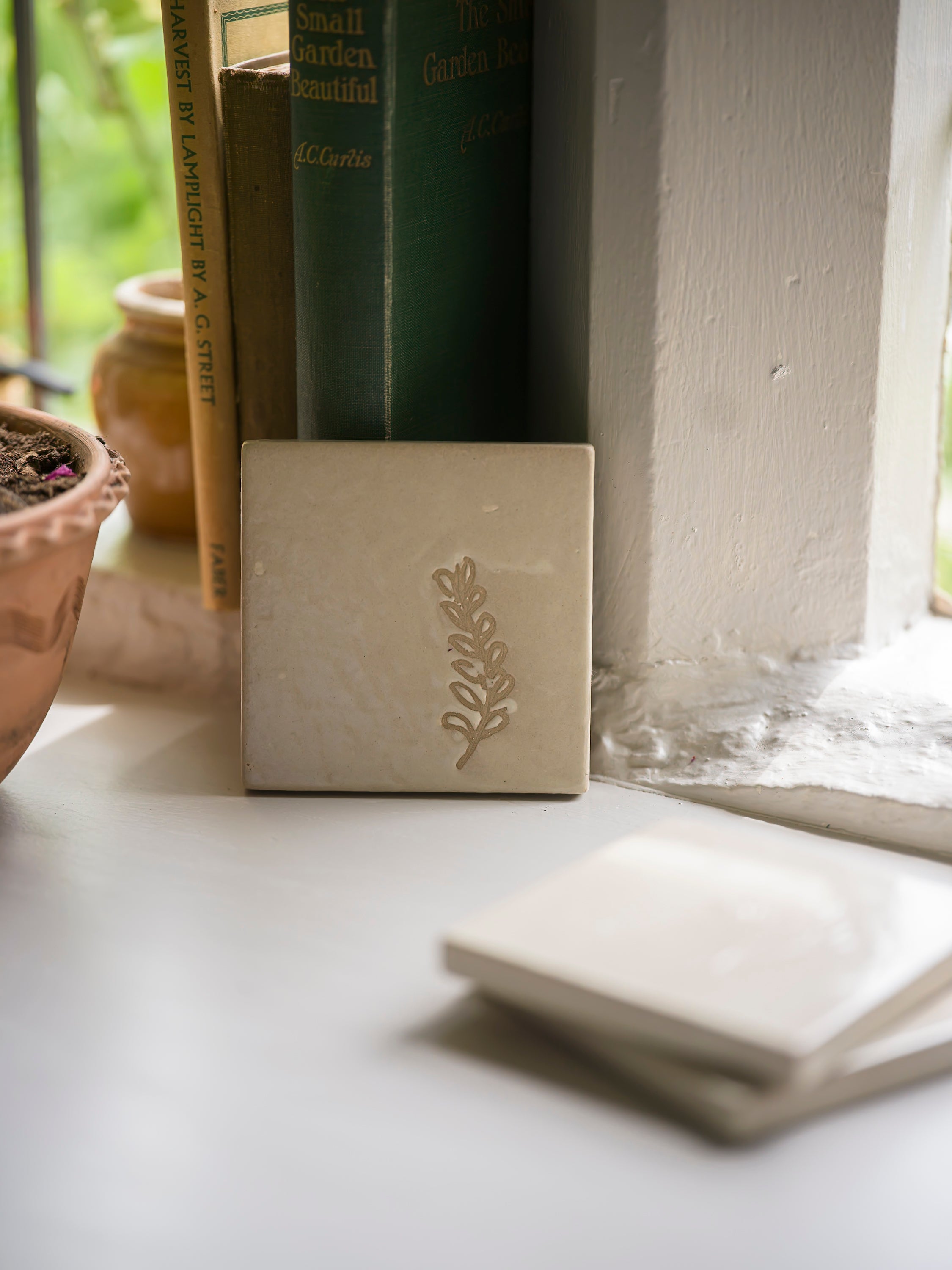 Studio Pottery Coaster | Rosemary