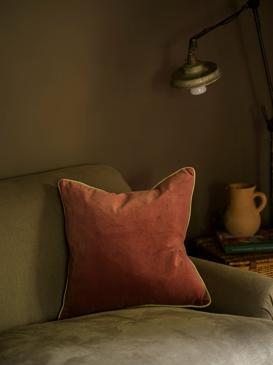 Indian Cotton Velvet Cushion | Pomegranate