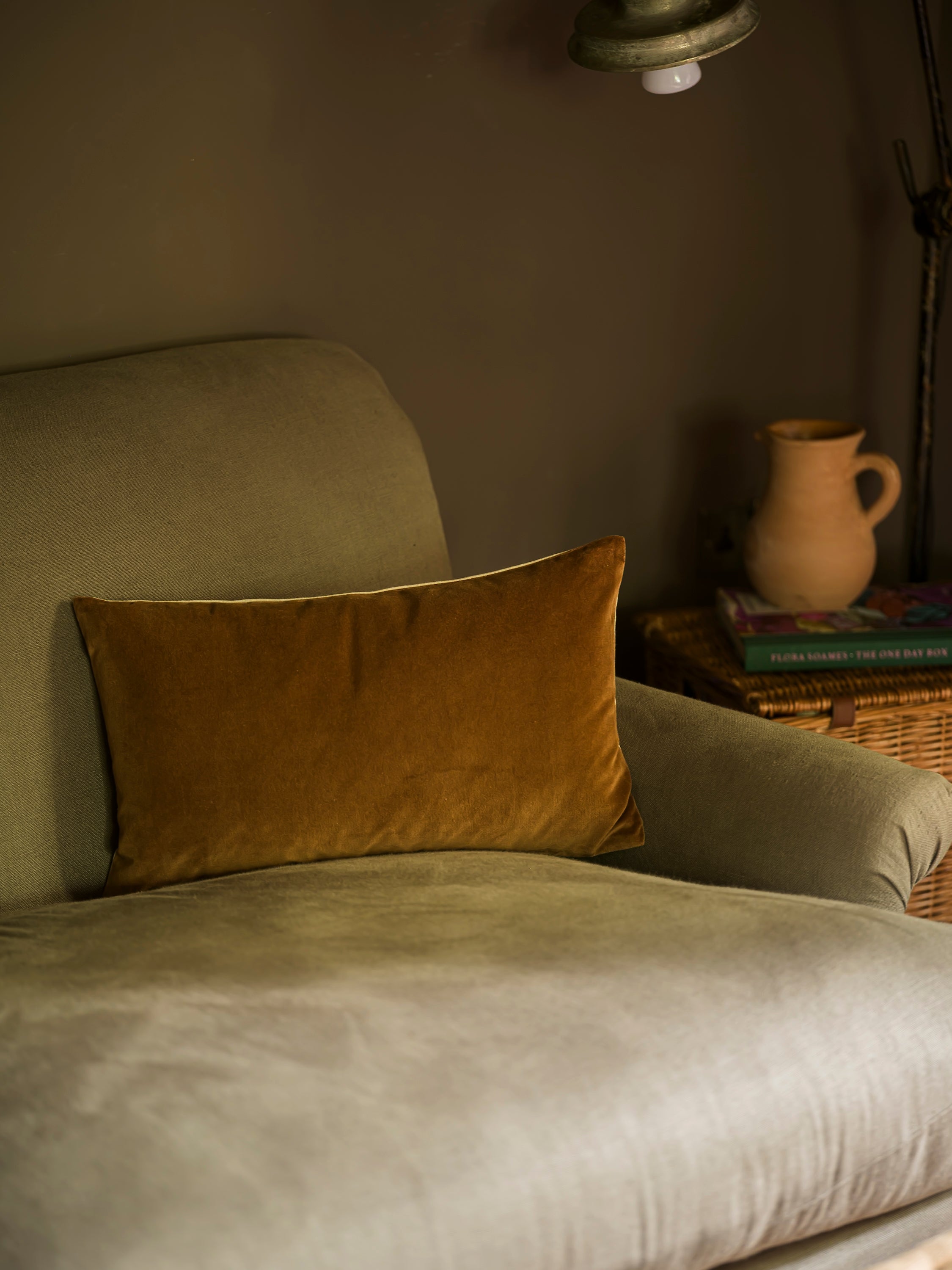 Indian Cotton Velvet Cushion | Ginger