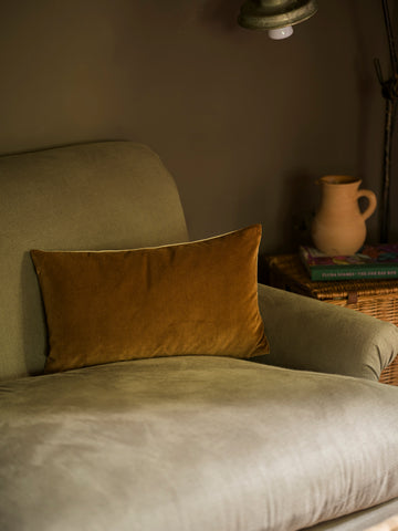 Indian Cotton Velvet Cushion | Ginger