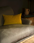 Indian Cotton Velvet Cushion | Tumeric