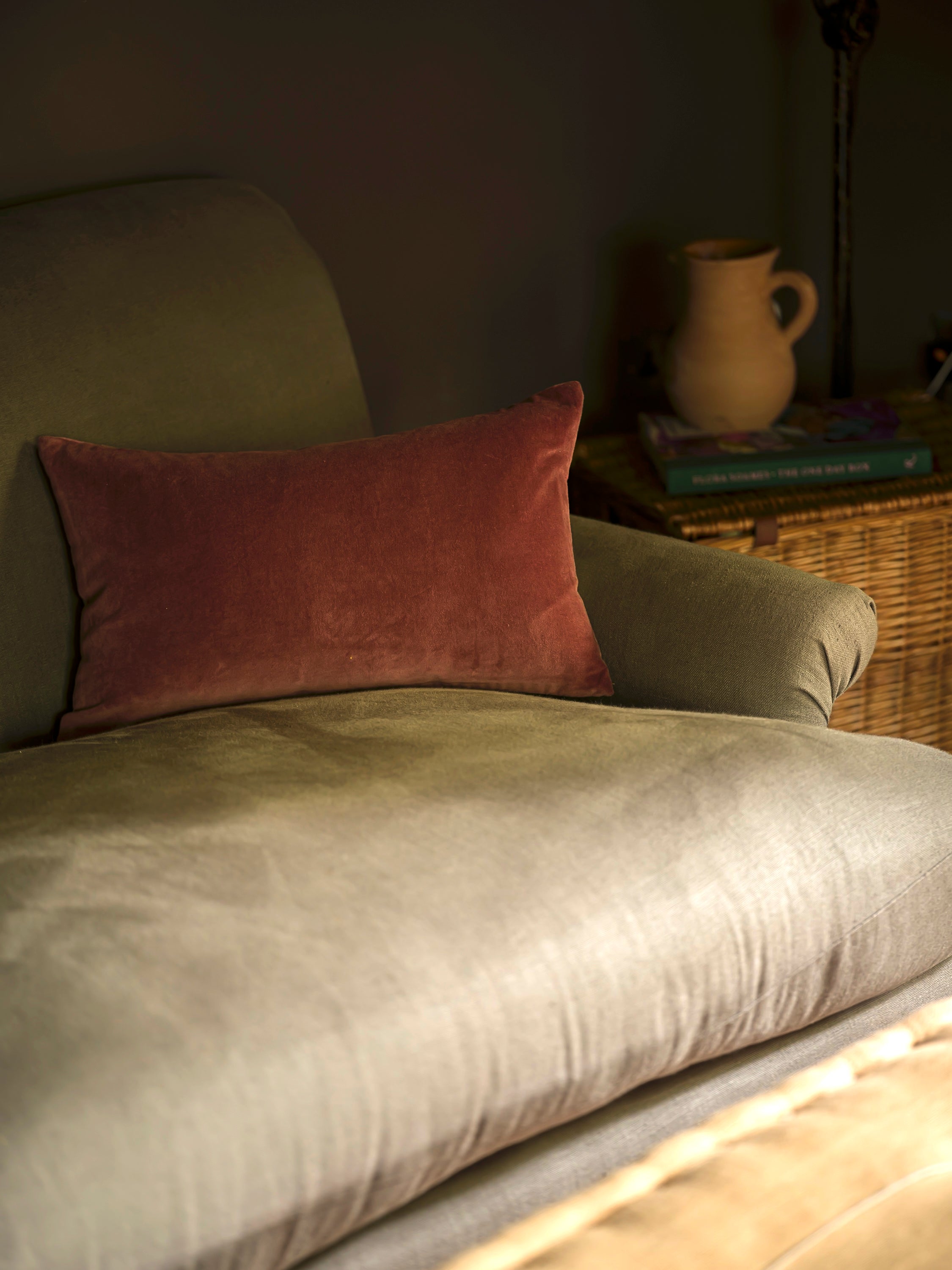 Indian Cotton Velvet Cushion | Pomegranate