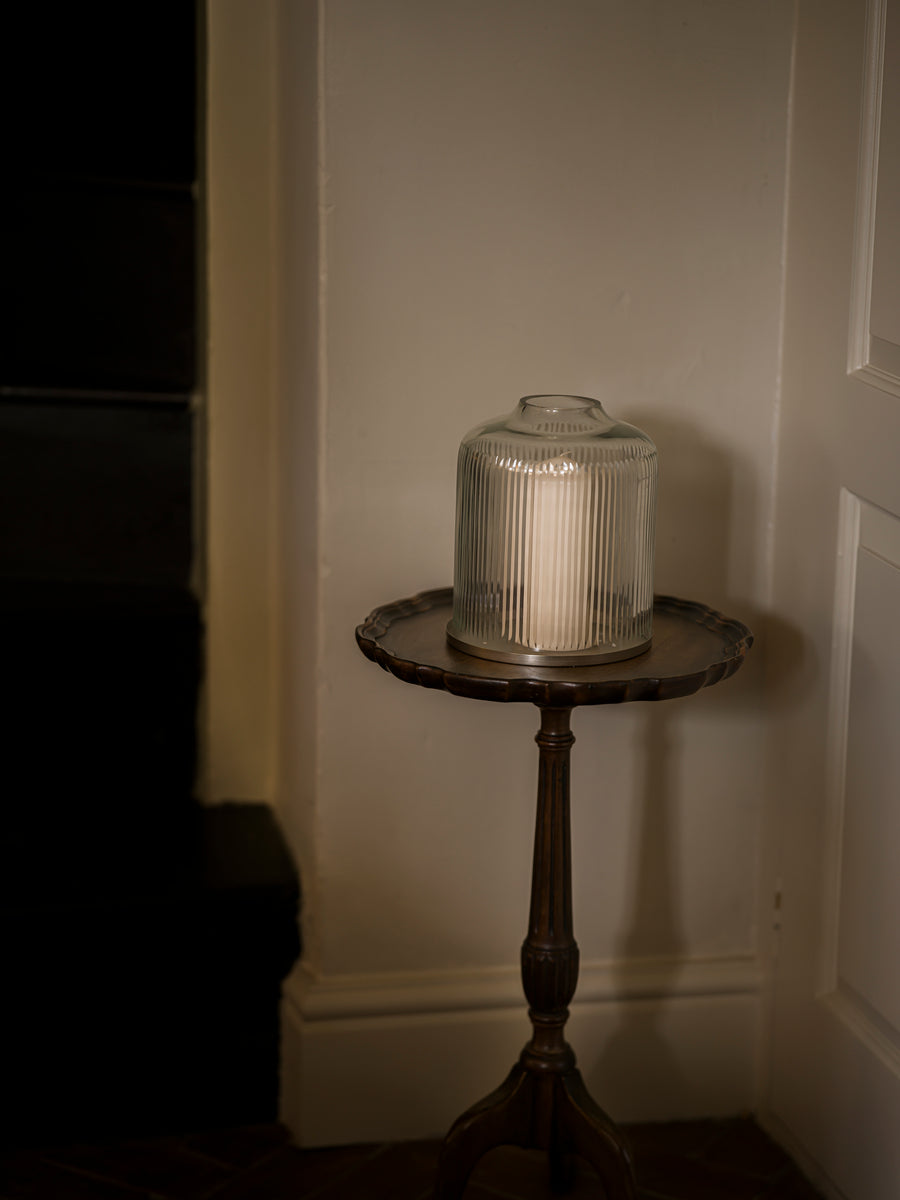 Handblown Candle Dome | Large, Reeded