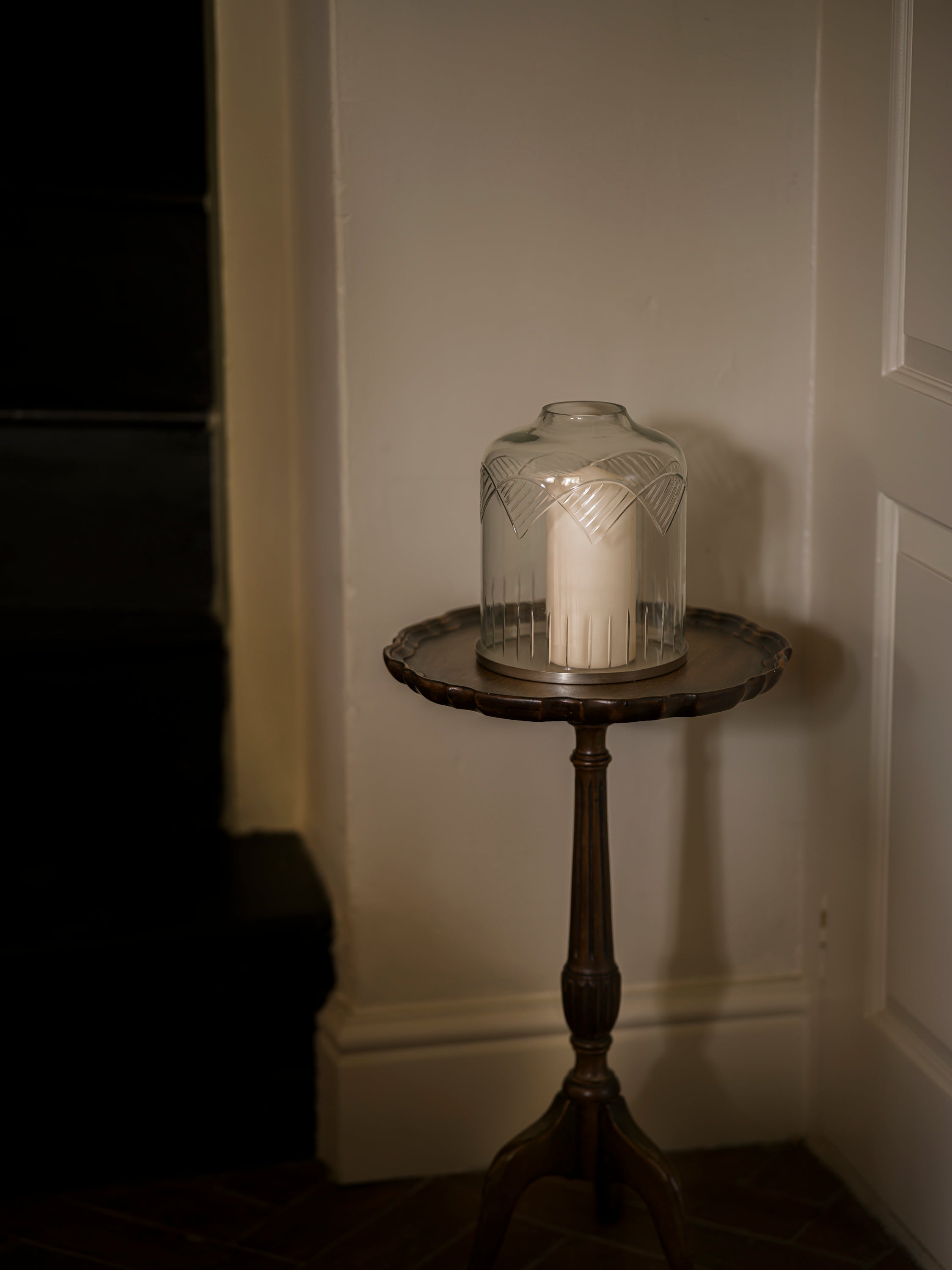 Handblown Candle Dome | Large, Scalloped