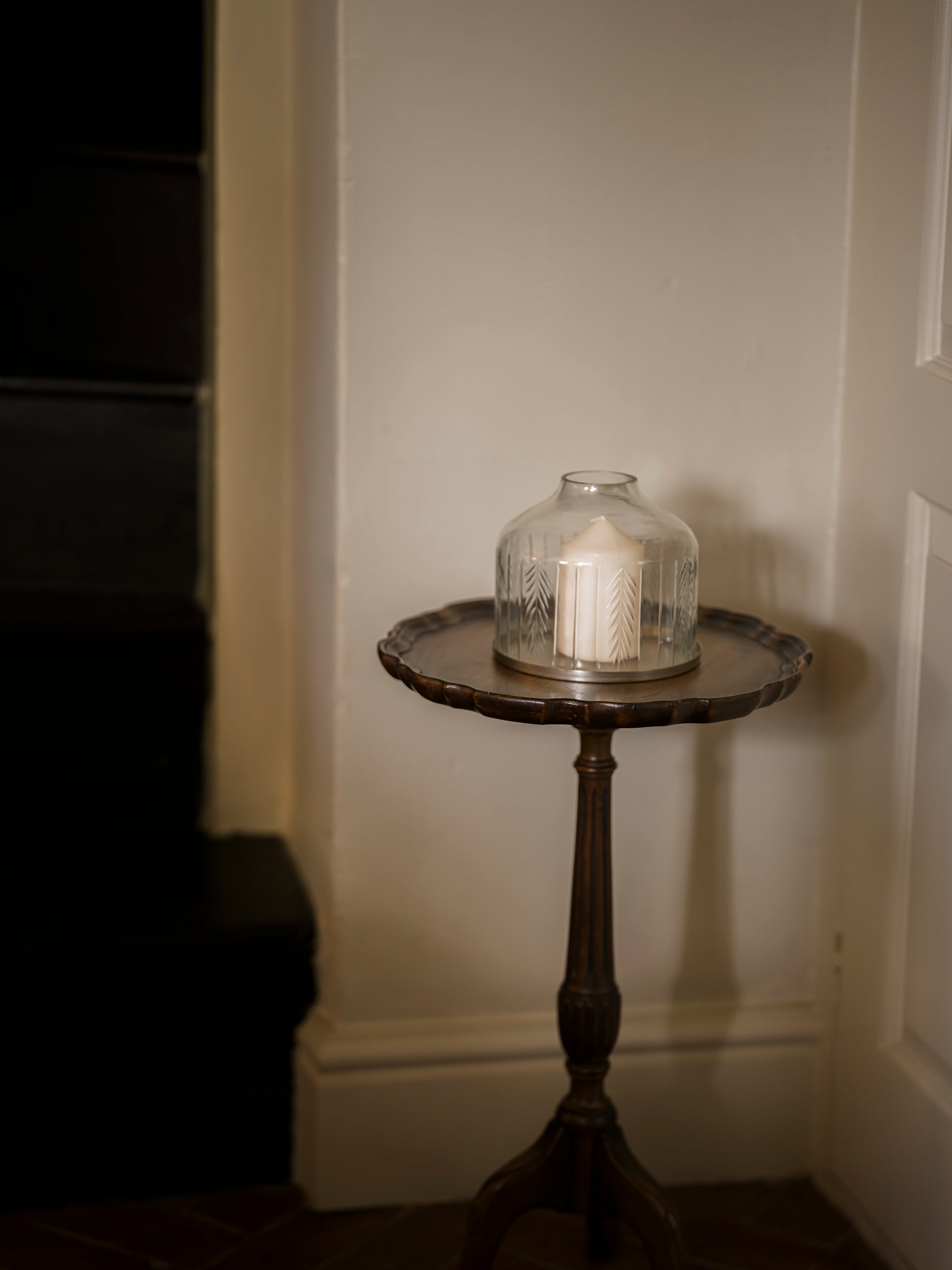 Handblown Candle Dome | Medium, Scandi Stripe