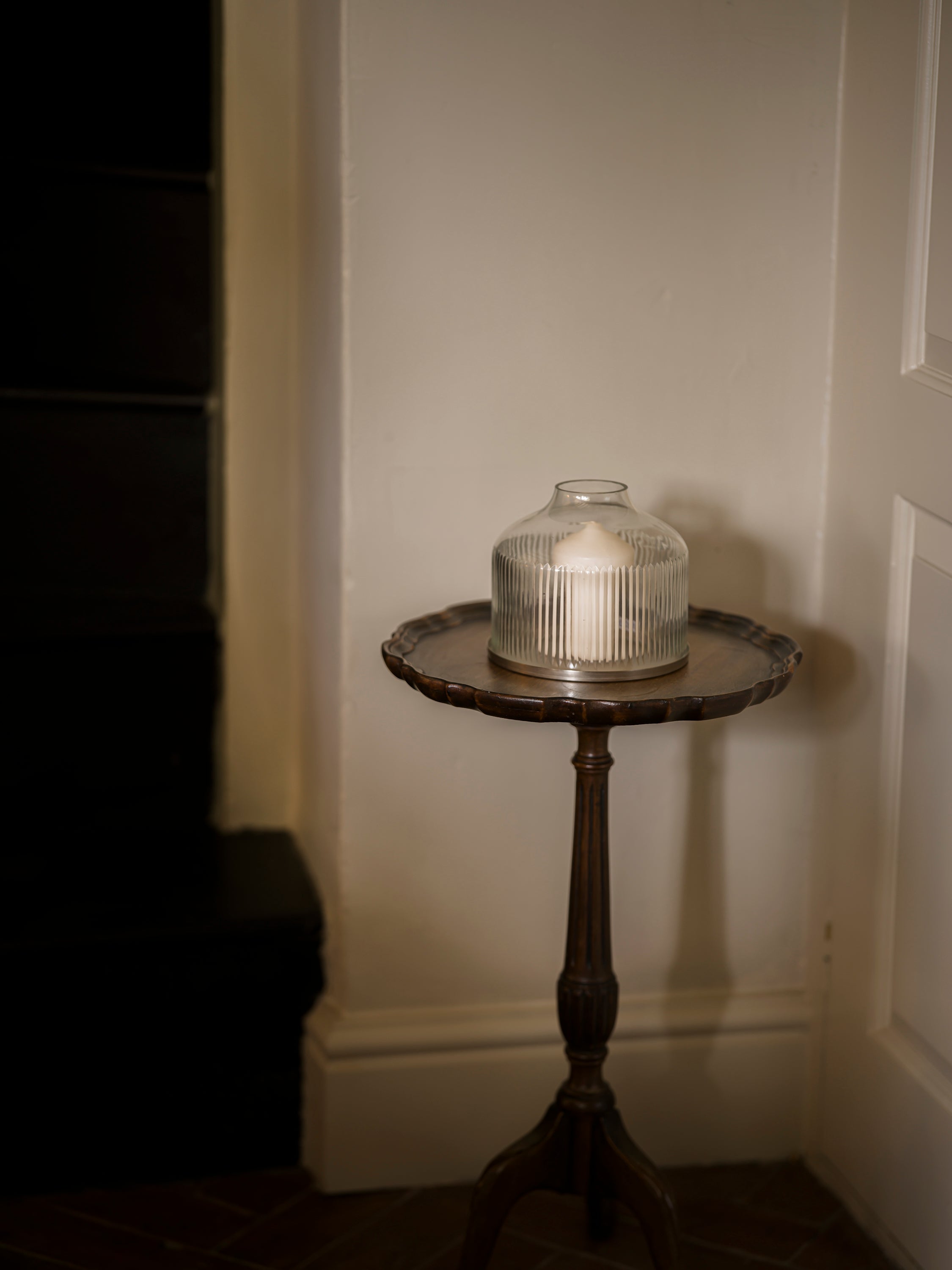 Handblown Candle Dome | Medium, Reeded