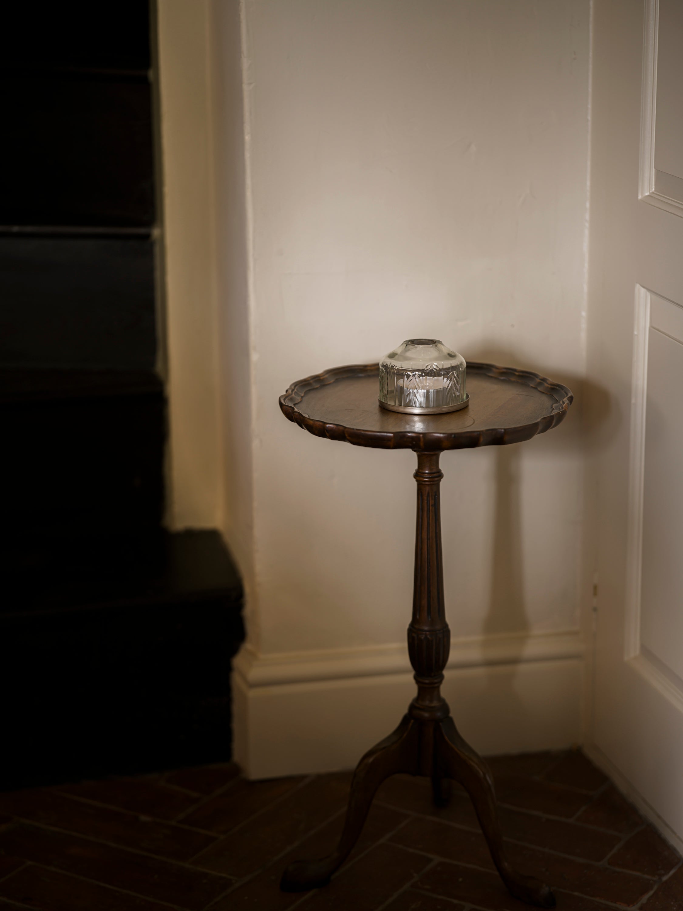 Handblown Candle Dome | Small, Scandi Stripe