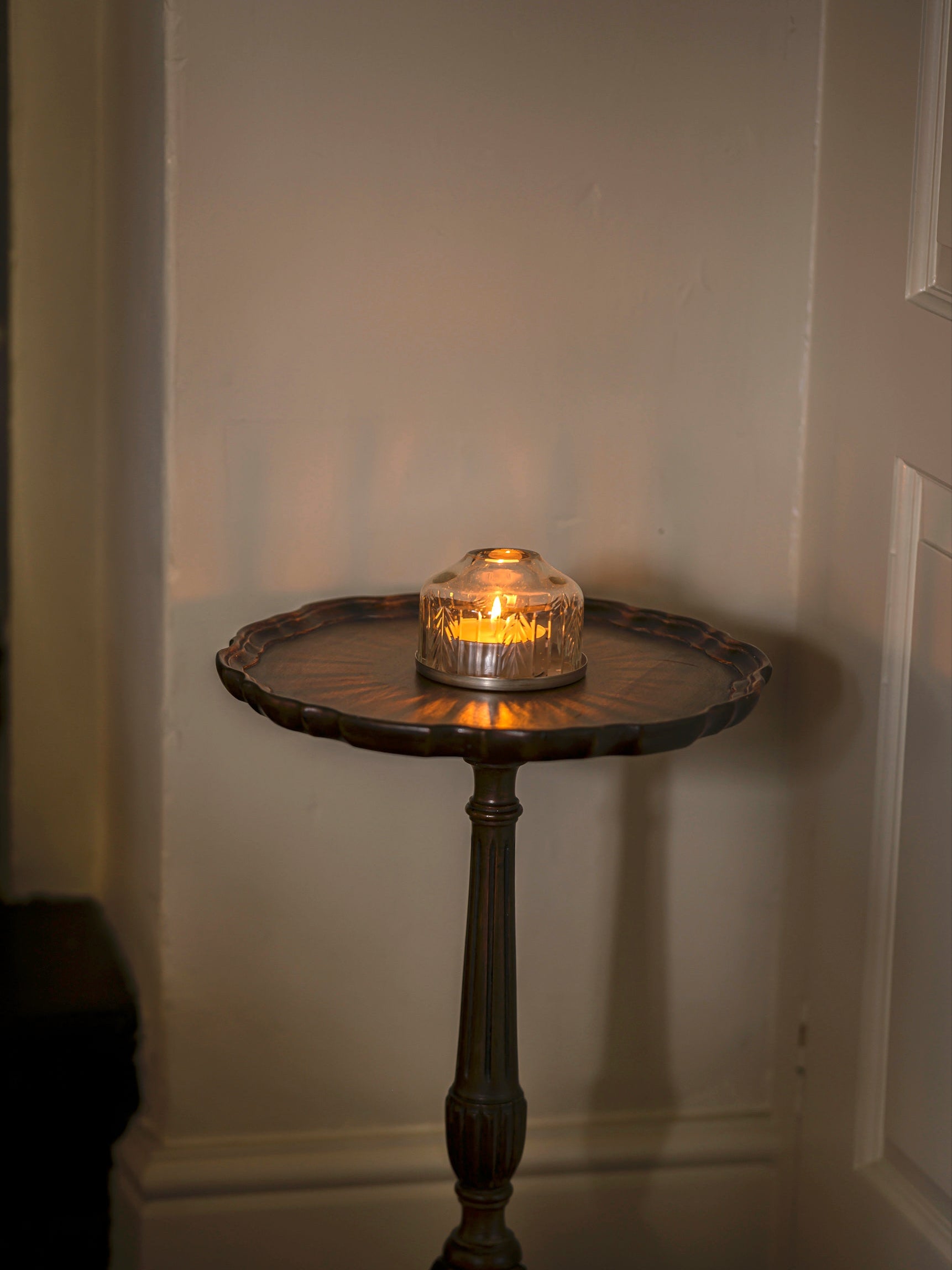 Handblown Candle Dome | Small, Scandi Stripe