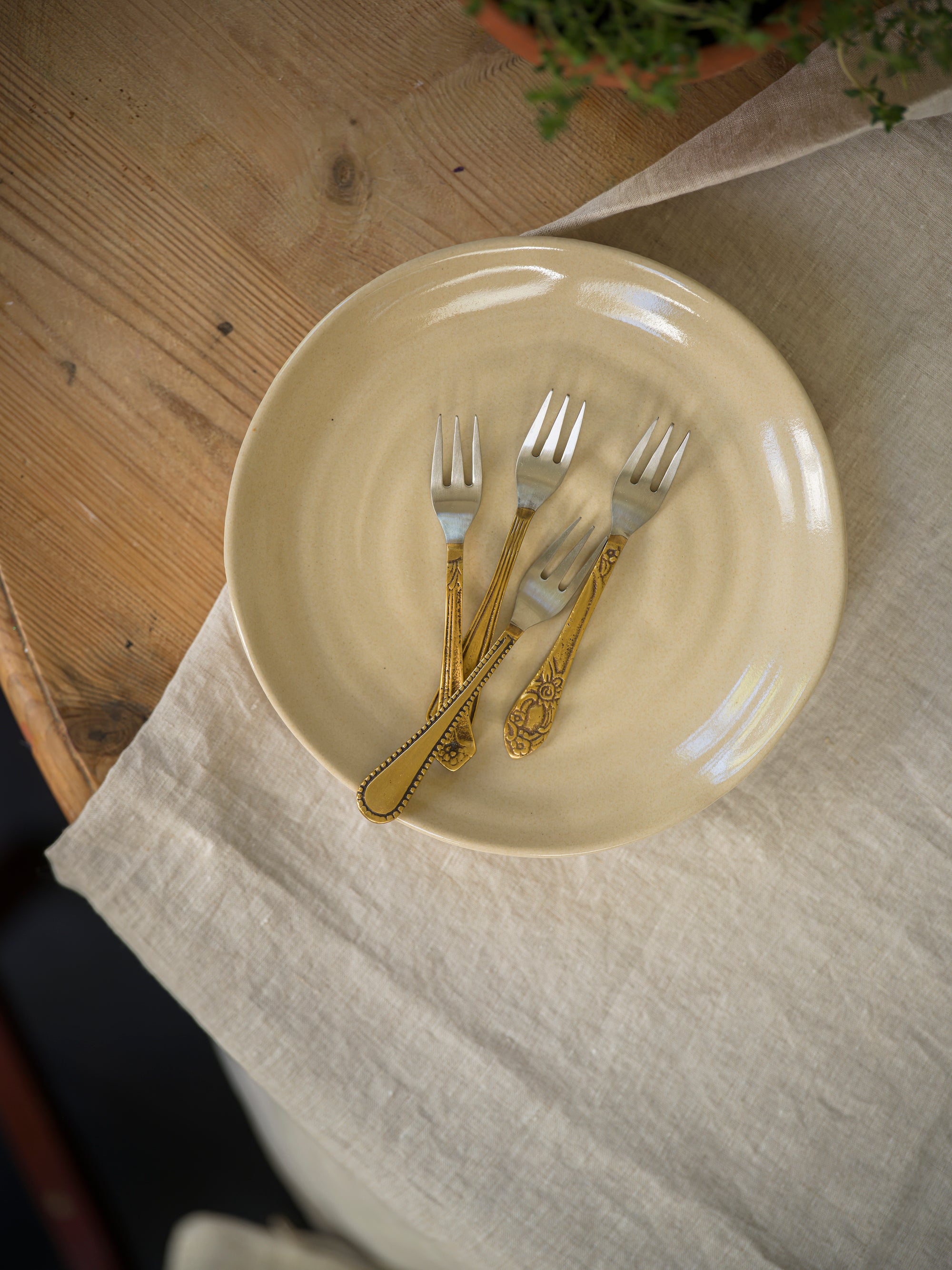 Antique Silver Set of 4 cake forks
