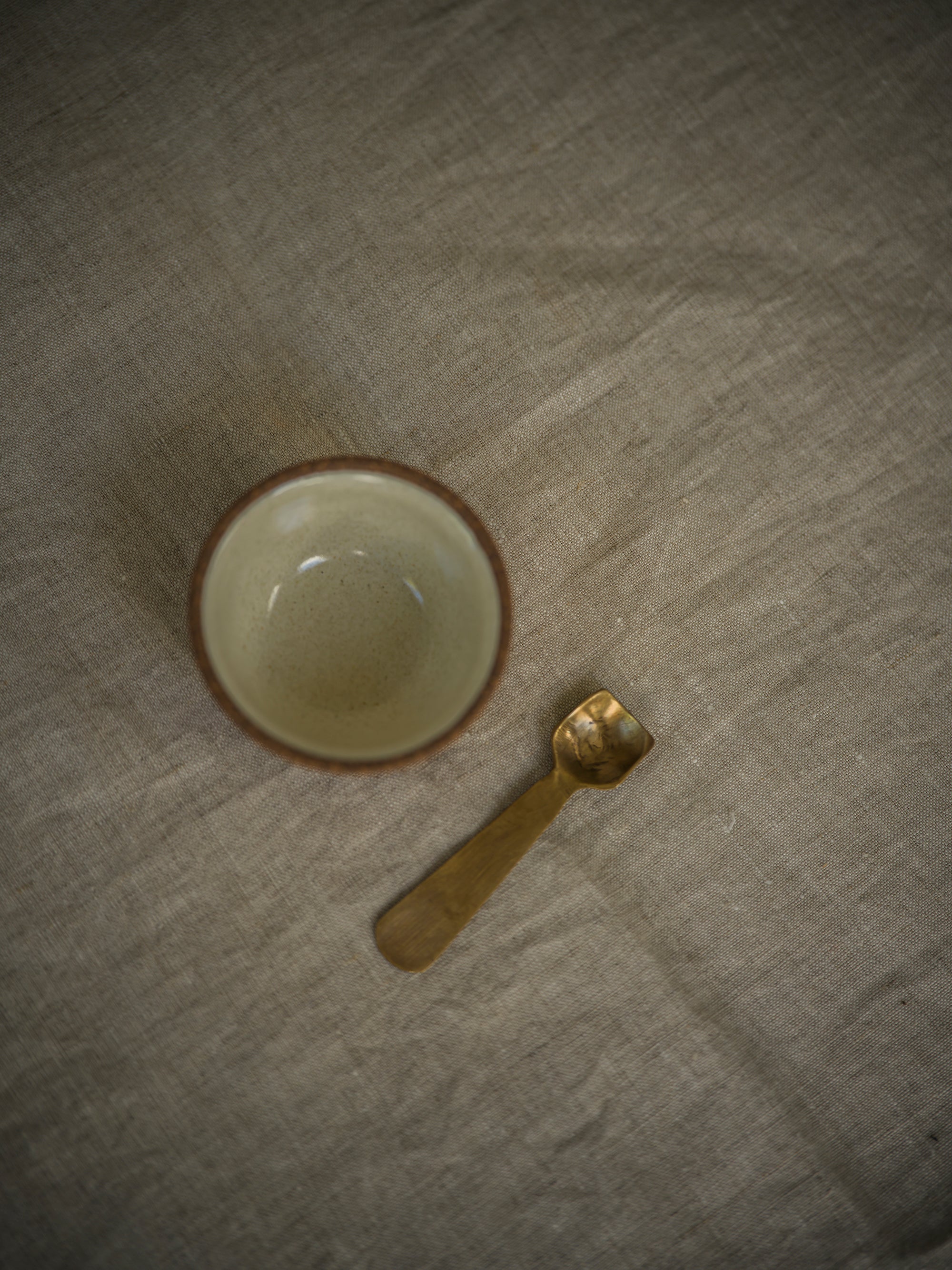 Squared Small Brass Spoon