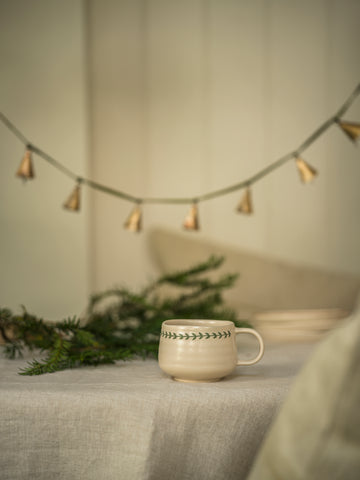 Hand Painted Wreath Mug