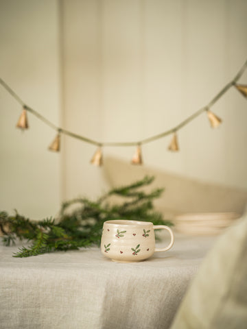 Hand Painted Holly Mug