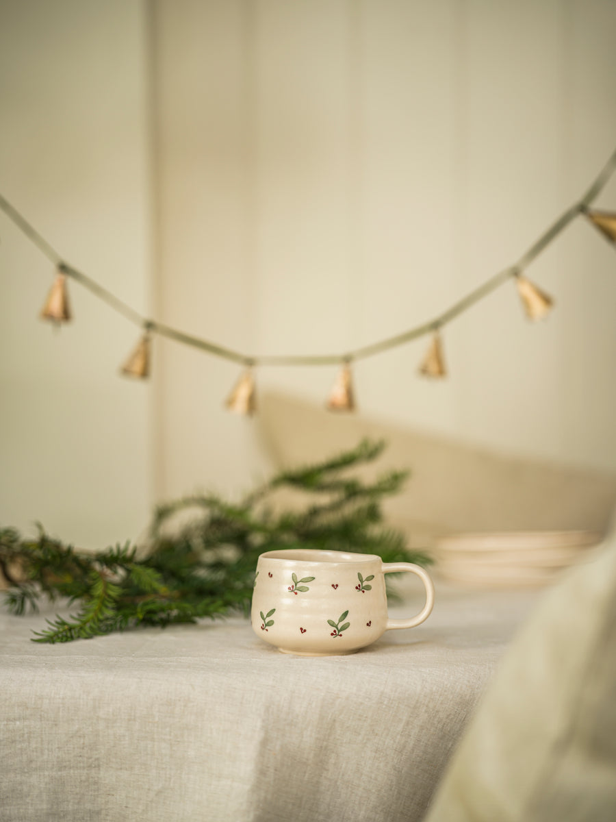 Hand Painted Holly Mug