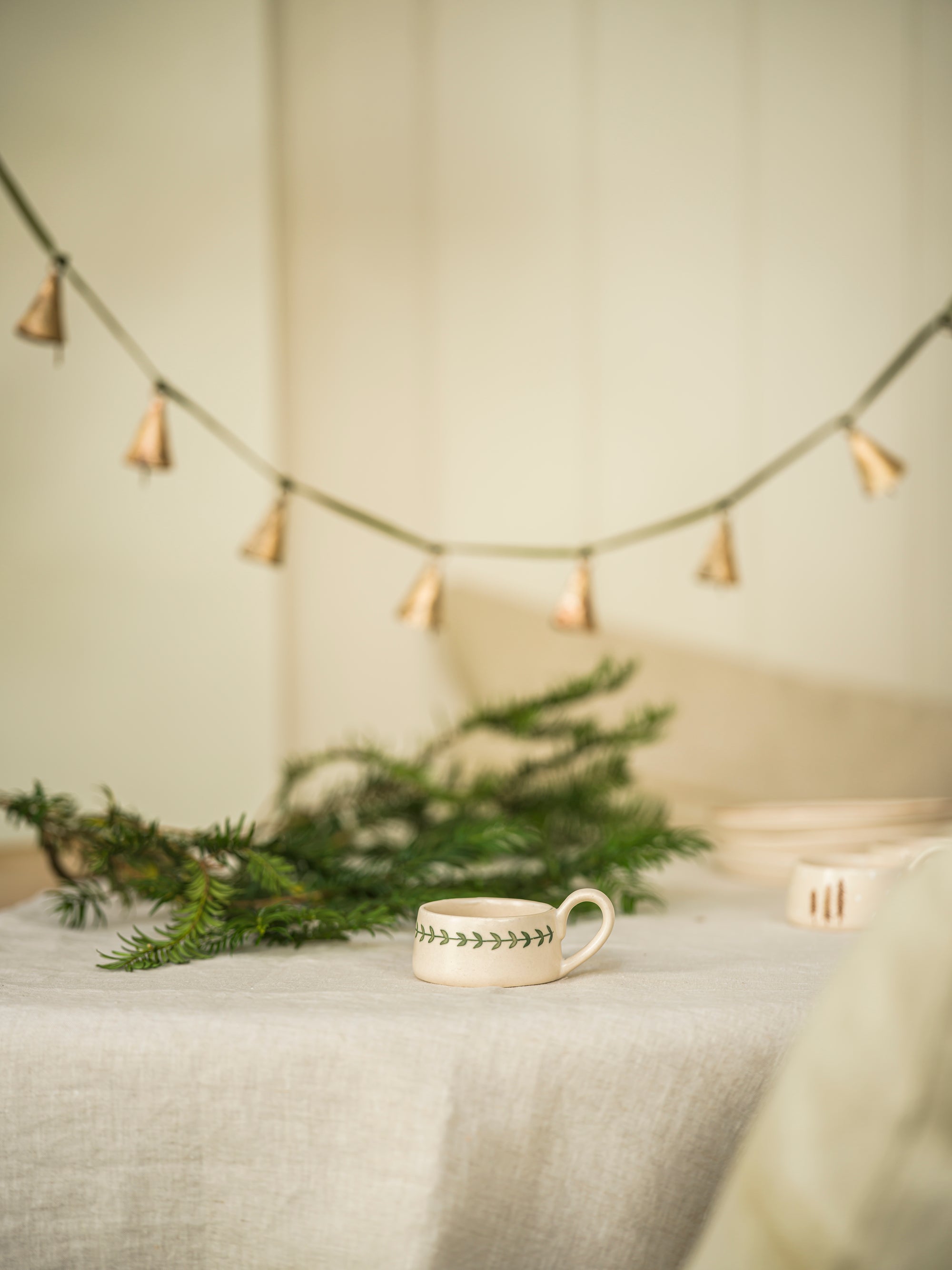 Hand Painted Wreath Tea Light Holder