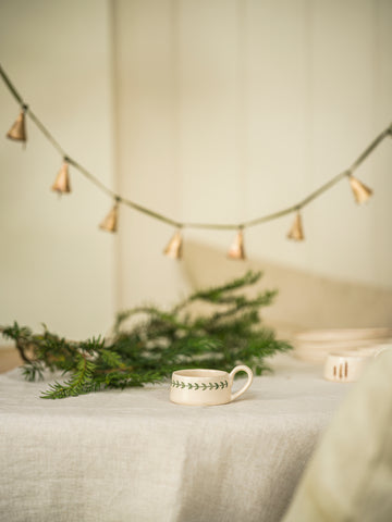 Hand Painted Wreath Tea Light Holder