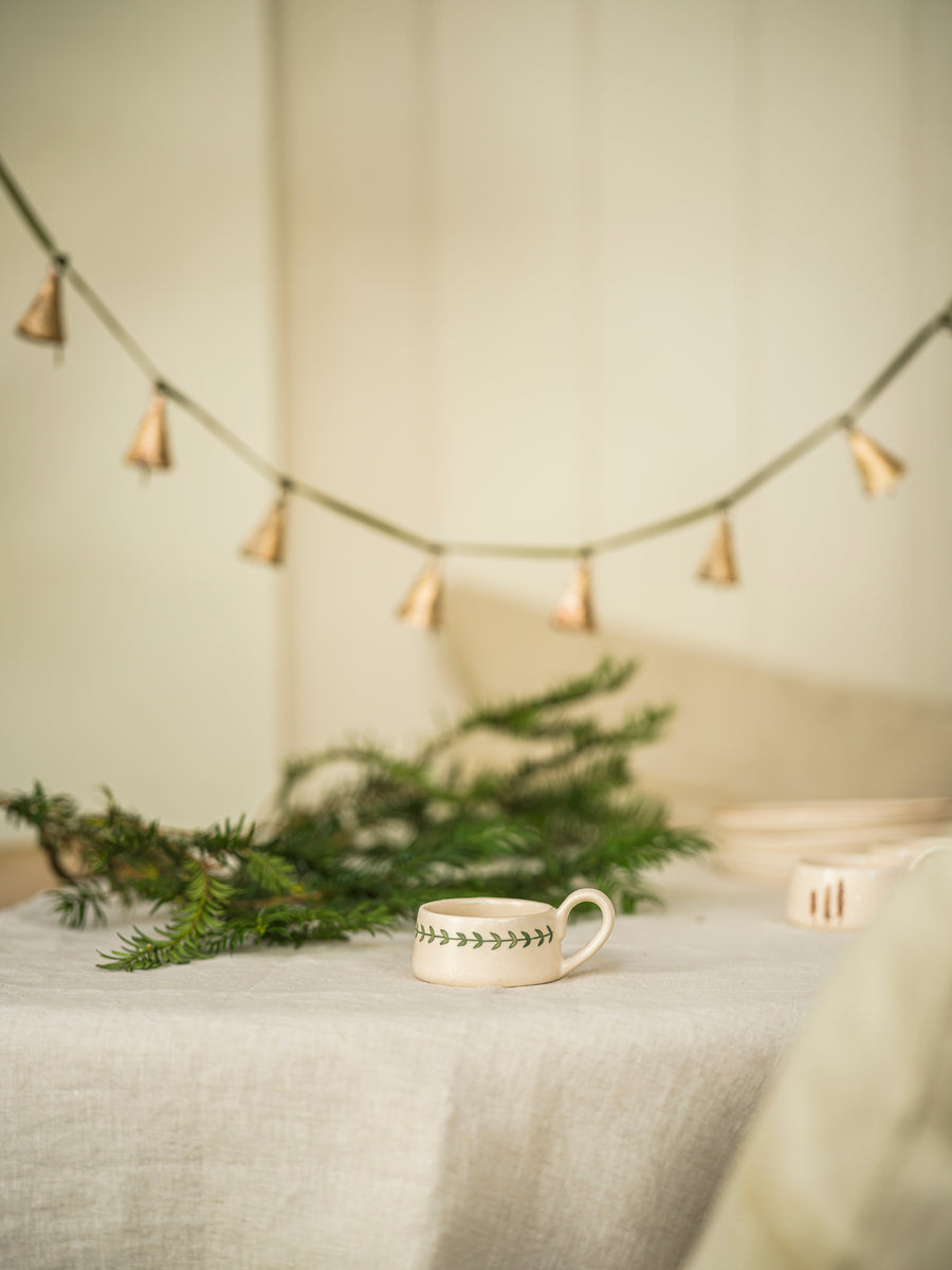 Hand Painted Wreath Tea Light Holder