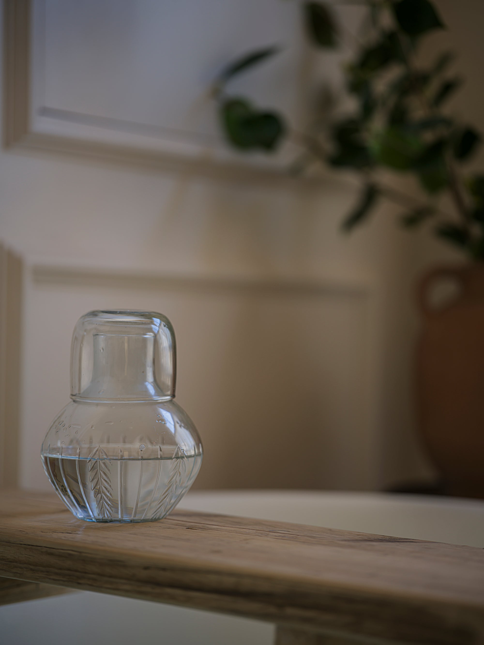 Handblown Carafe and Glass Set - Scandi Stripe