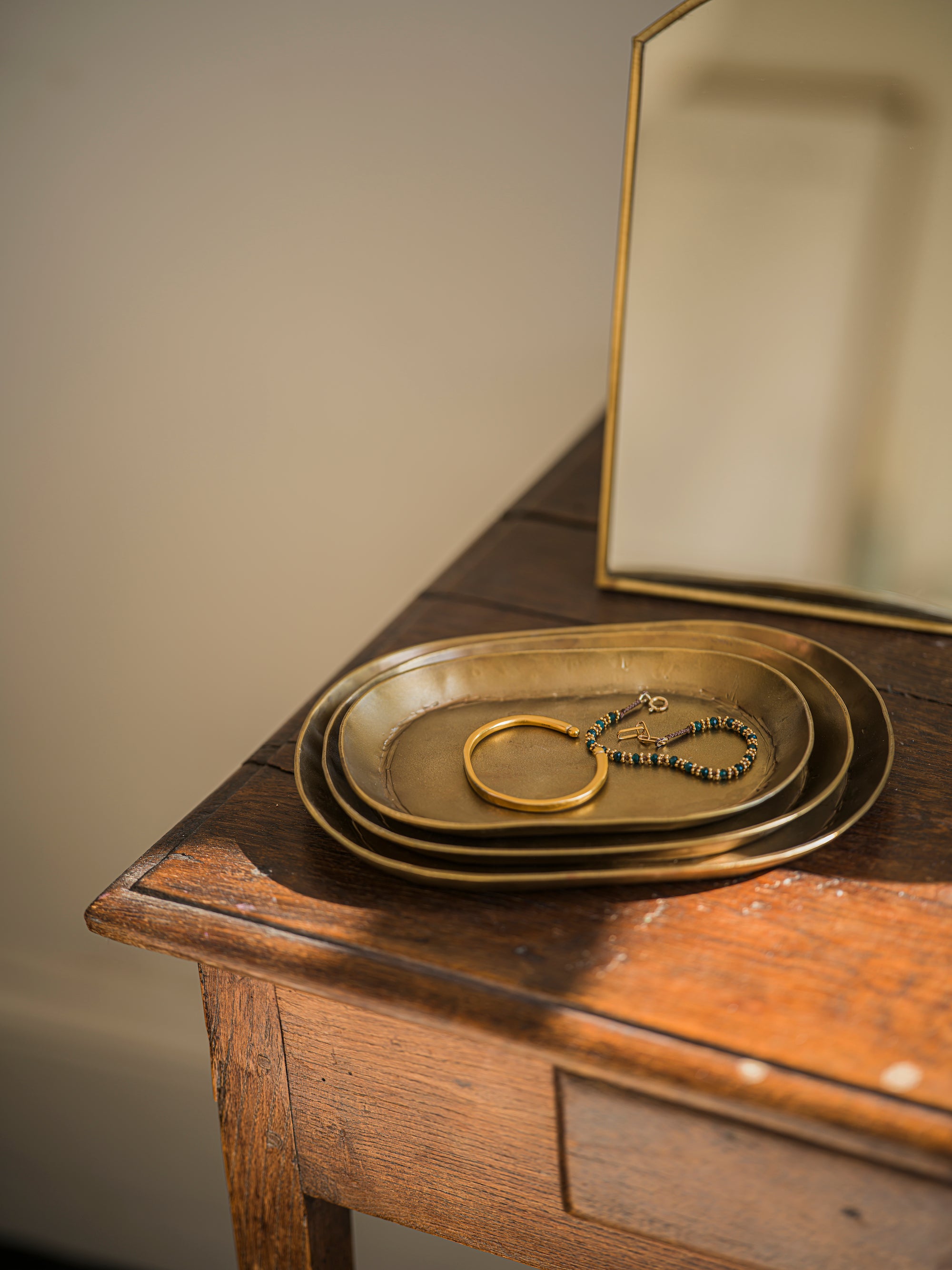 Antique Brass Finish Trays