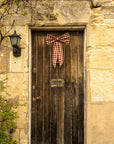 Large Gingham Bow - Winter Berry