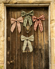 Small Stripe Bow - Pine Green
