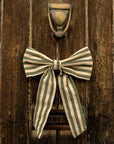 Small Stripe Bow - Pine Green