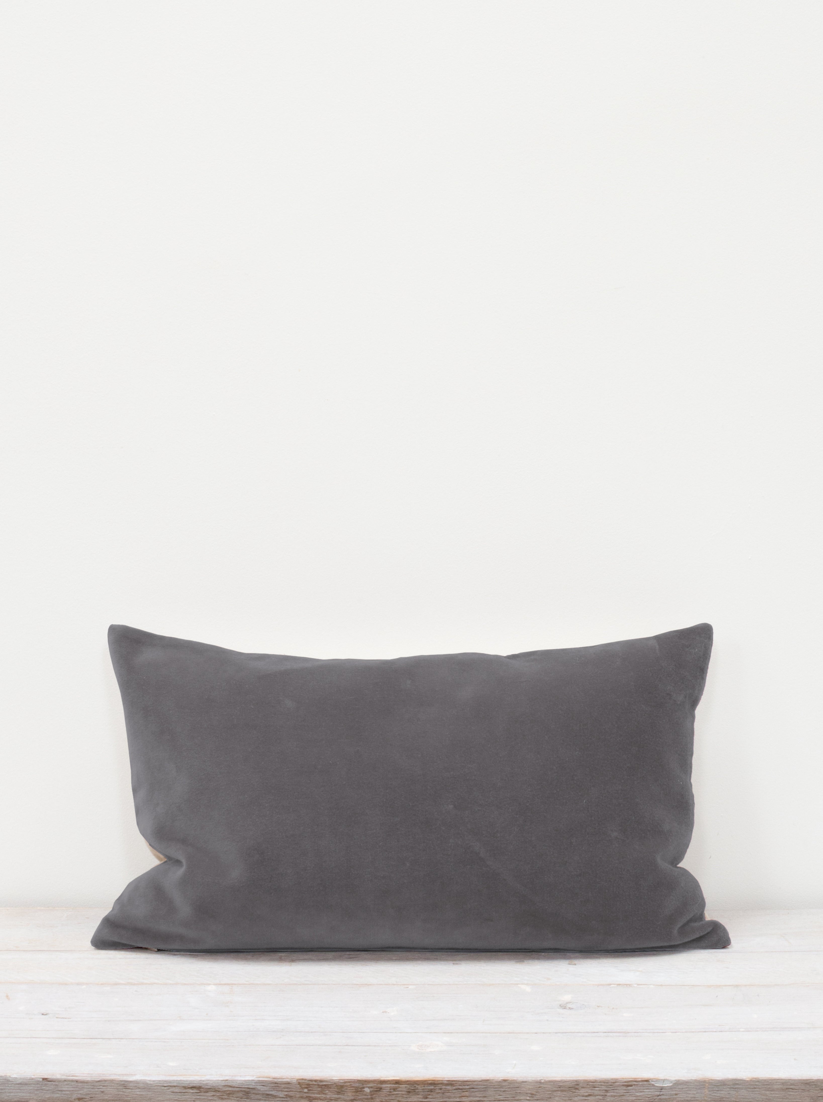 Misi Velvet Cushion | Pewter
