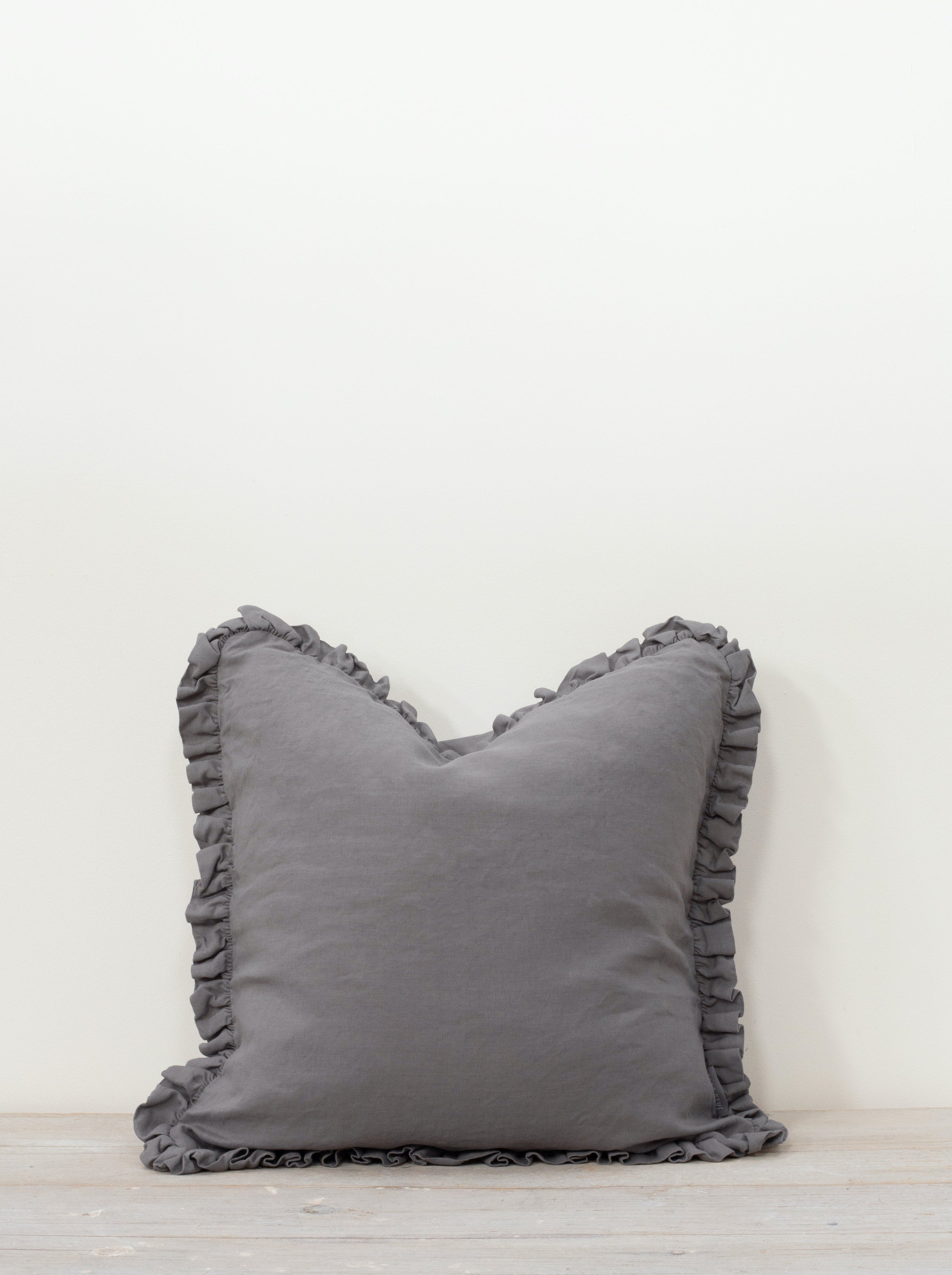 Oli Ruffle Cushion Pewter