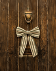 Small Stripe Bow - Pine Green