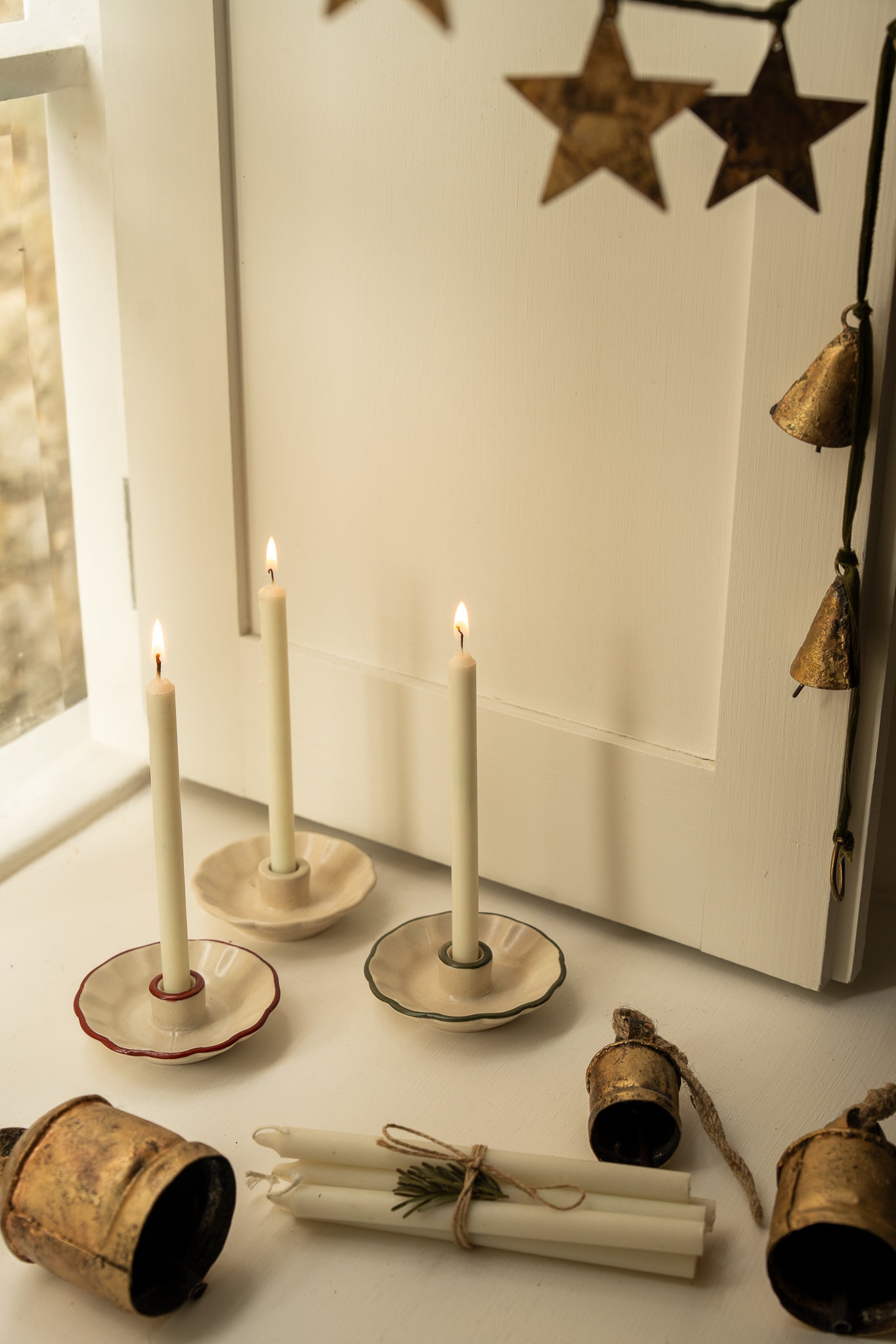 Scalloped Ceramic Candle Cup