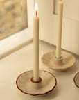 Scalloped Ceramic Candle Cup