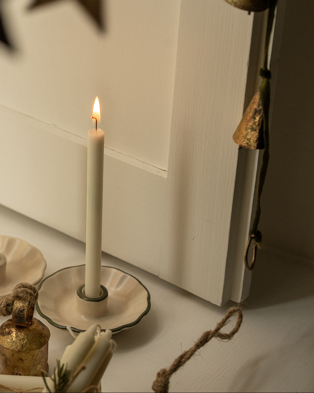 Scalloped Ceramic Candle Cup
