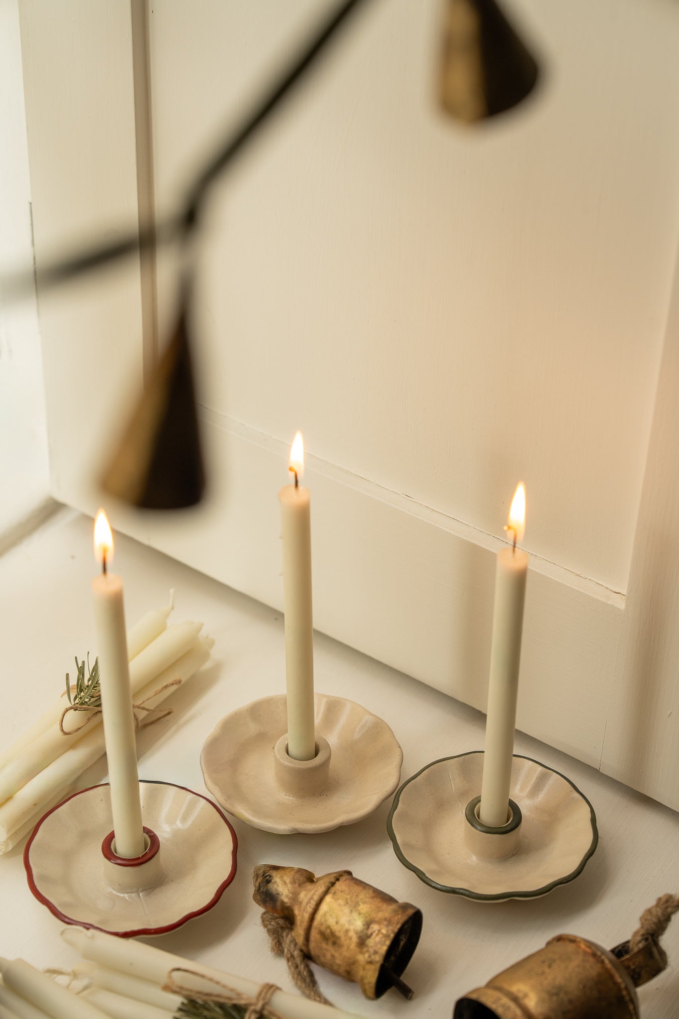 Scalloped Ceramic Candle Cup
