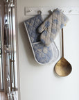 Lemon Marmalade Double Oven Glove Blue