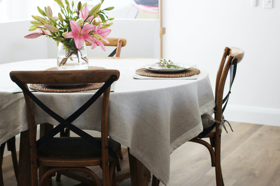 Herringbone Tablecloth | Taupe