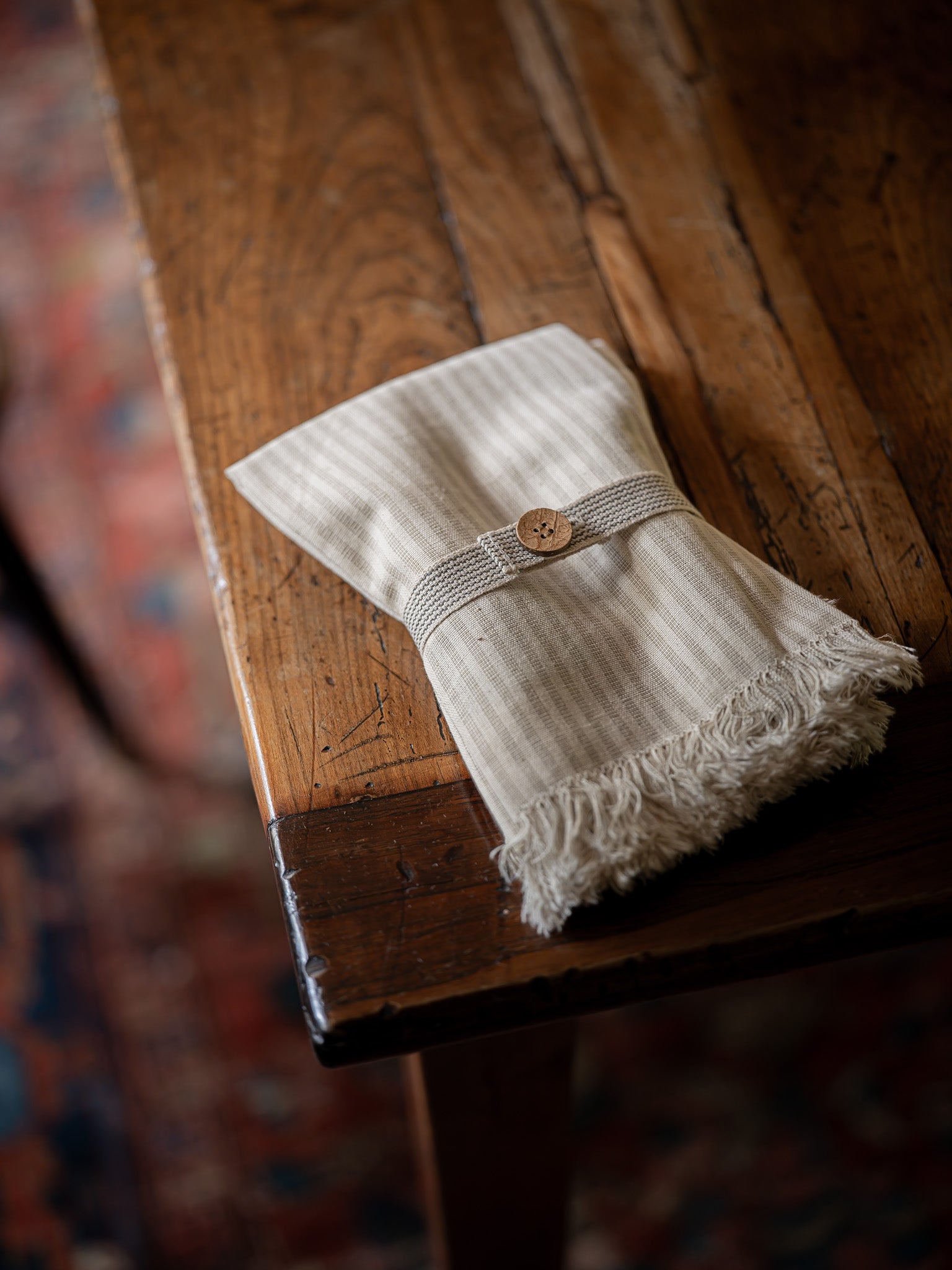 Manor Stripe Napkin Set of 4 | Taupe