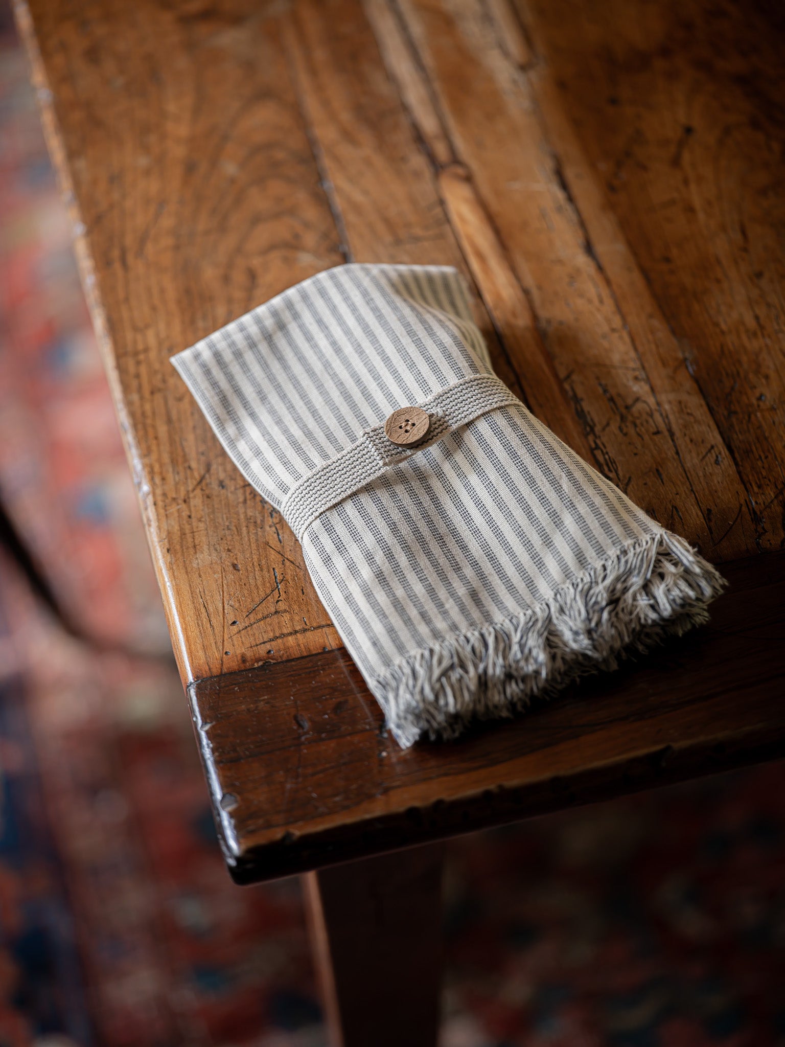 Manor Stripe Napkin Set of 4 | Navy