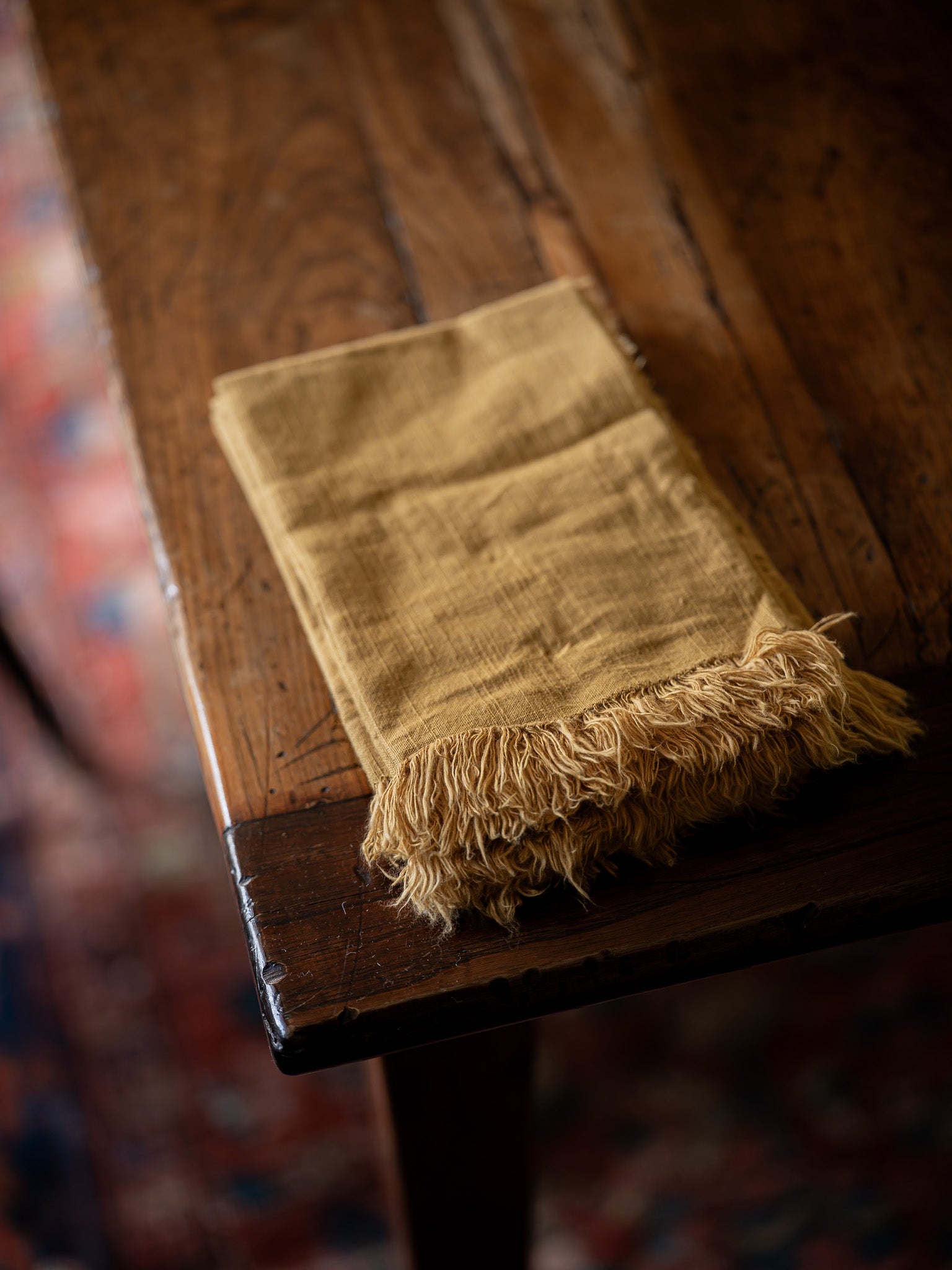 Washed Muse Napkin Set of 4 | Mustard