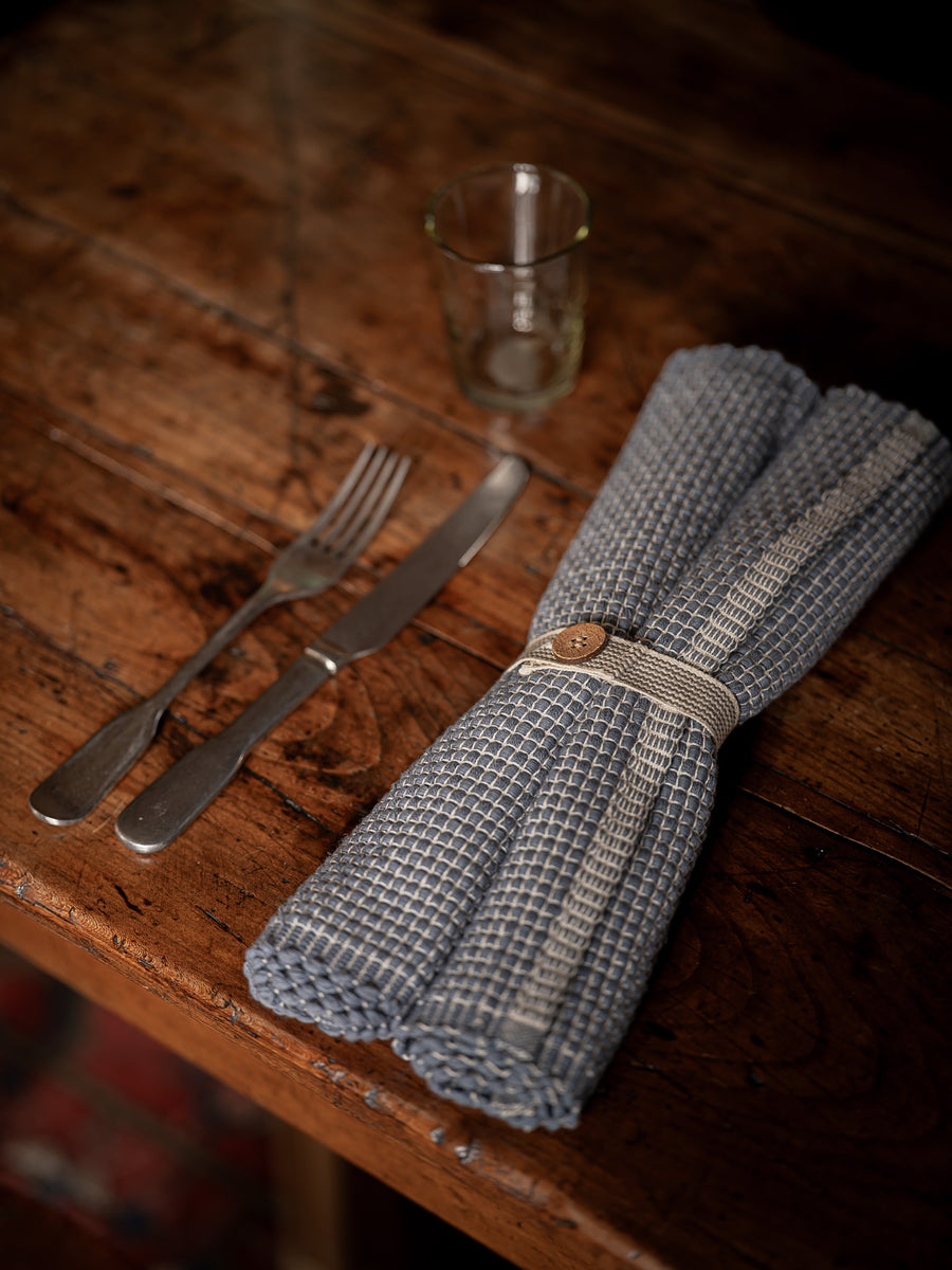 Luxury Woven Placemat | Folkestone Grey