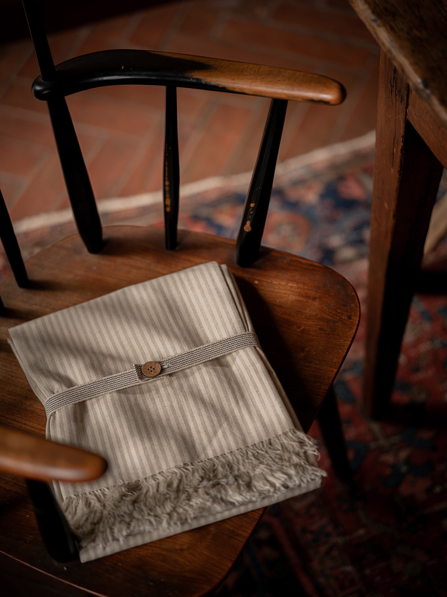 Manor Stripe Tablecloth | Taupe