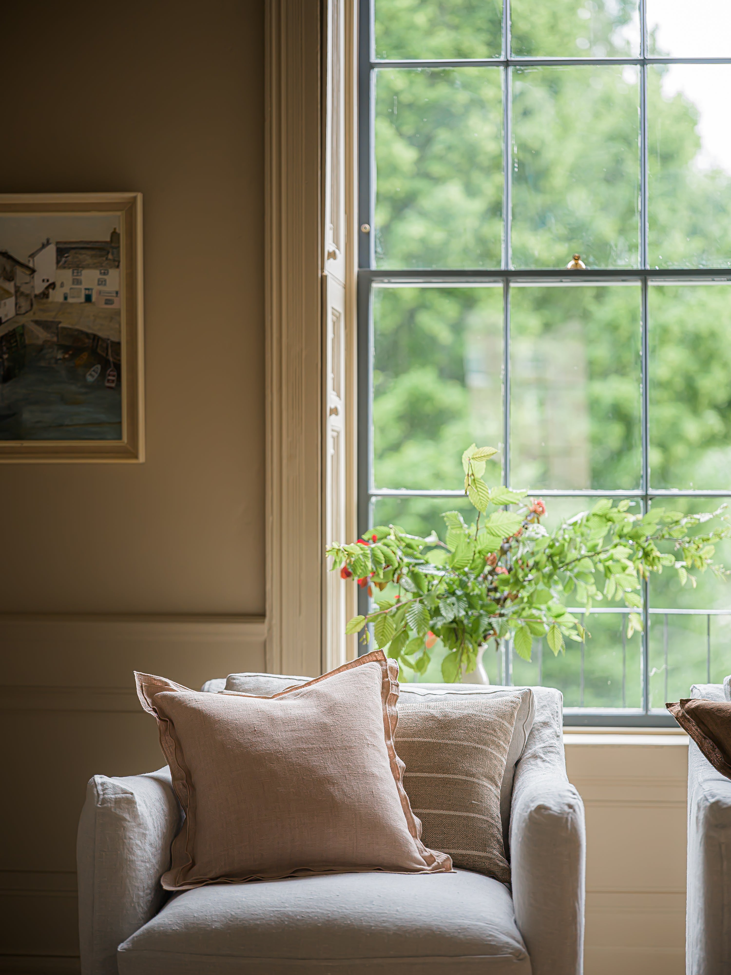 The Norfolk Collection | The Salthouse Linen Cushion | Norfolk Clay