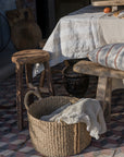 The Provence Stripe Tablecloth | Natural Wide Stripe