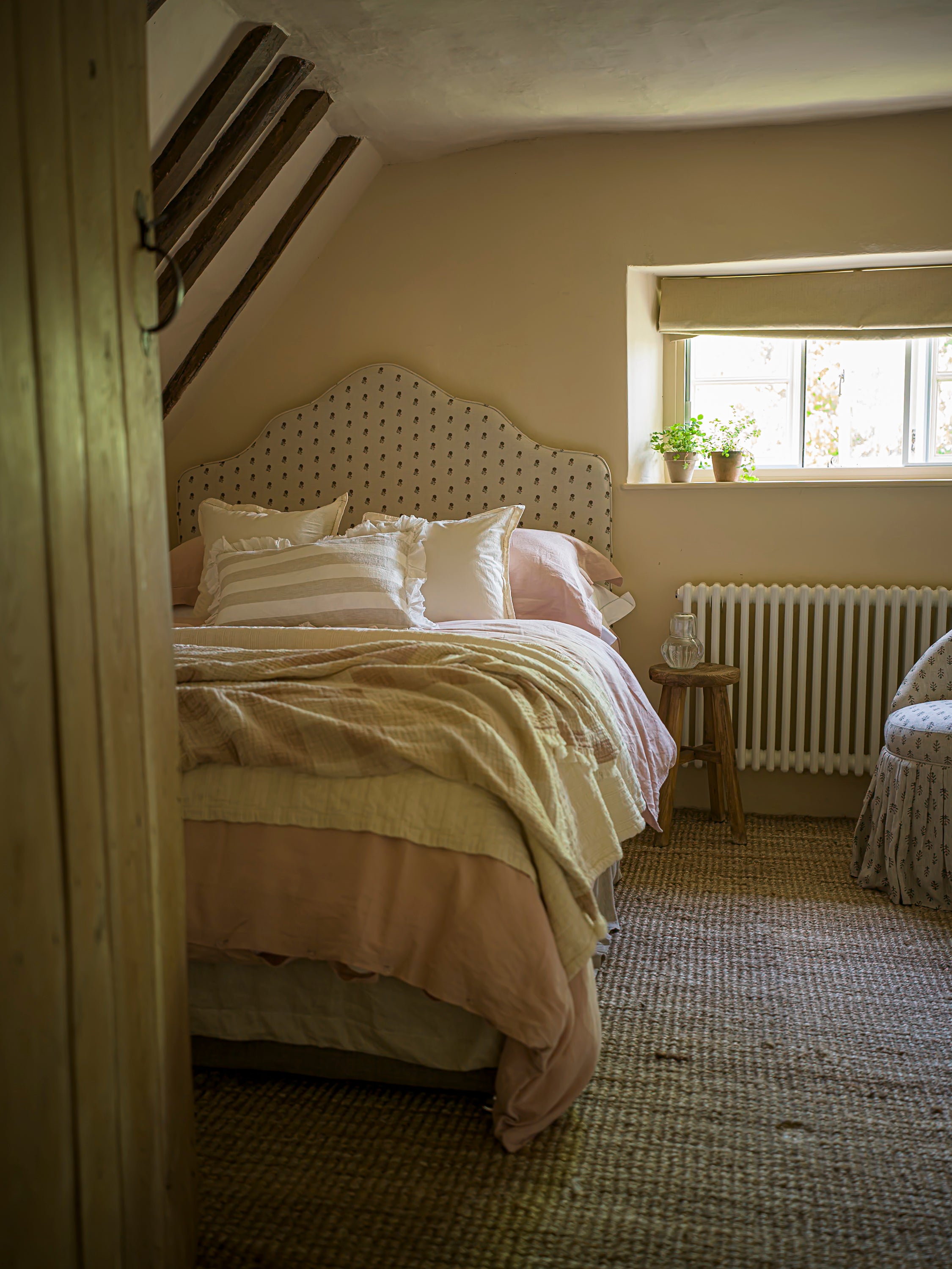The Brighton Pavilion Raw Edge Linen Cushion - Taupe