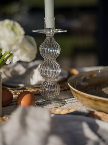 Hand Blown Glass Candle Stick