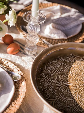 Round Enamel Platter - Chocolate