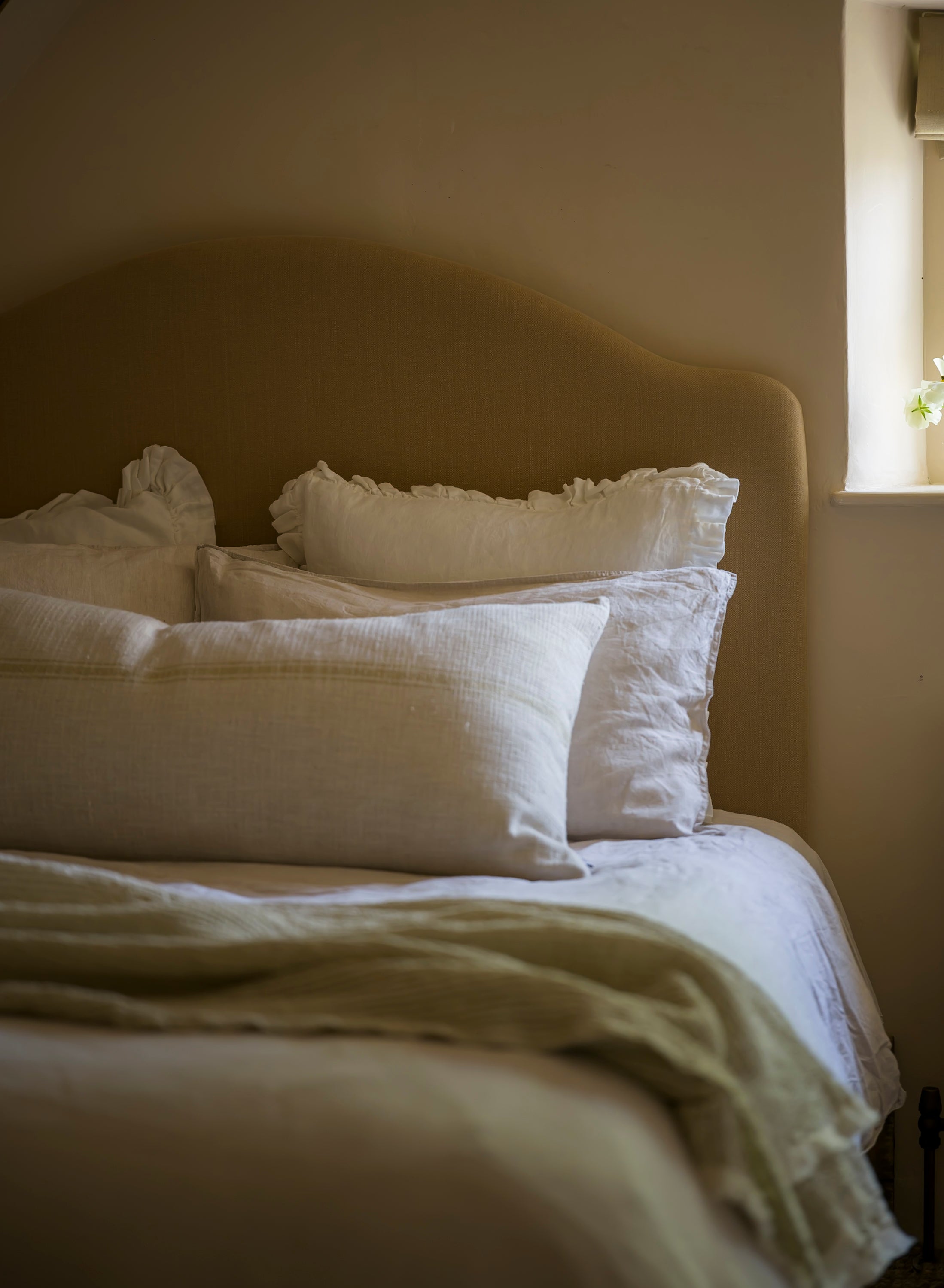 The Brighton Pavilion Off white Washed Linen Cushion