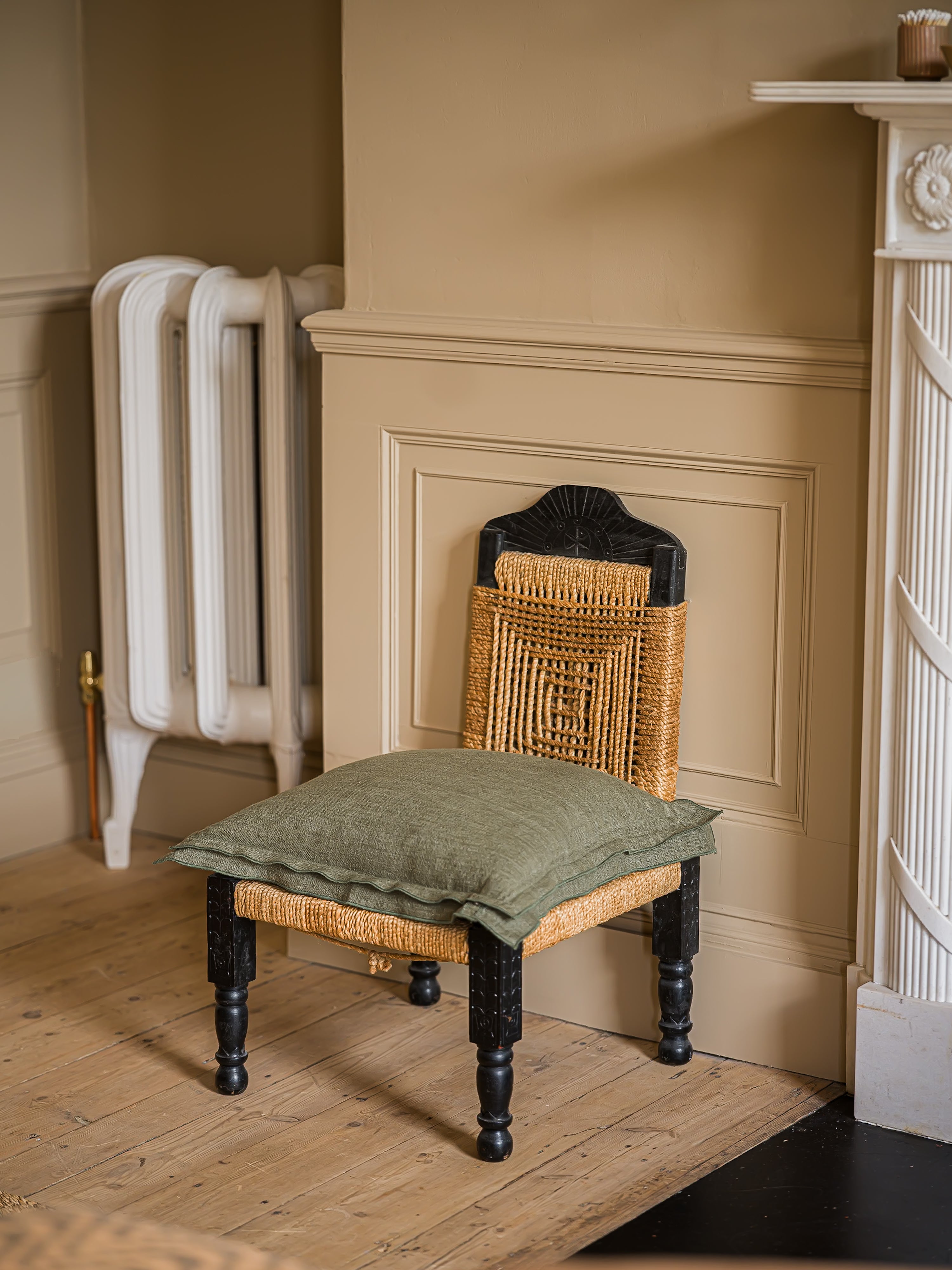 The Norfolk Collection | The Salthouse Linen Cushion | Fen Moss