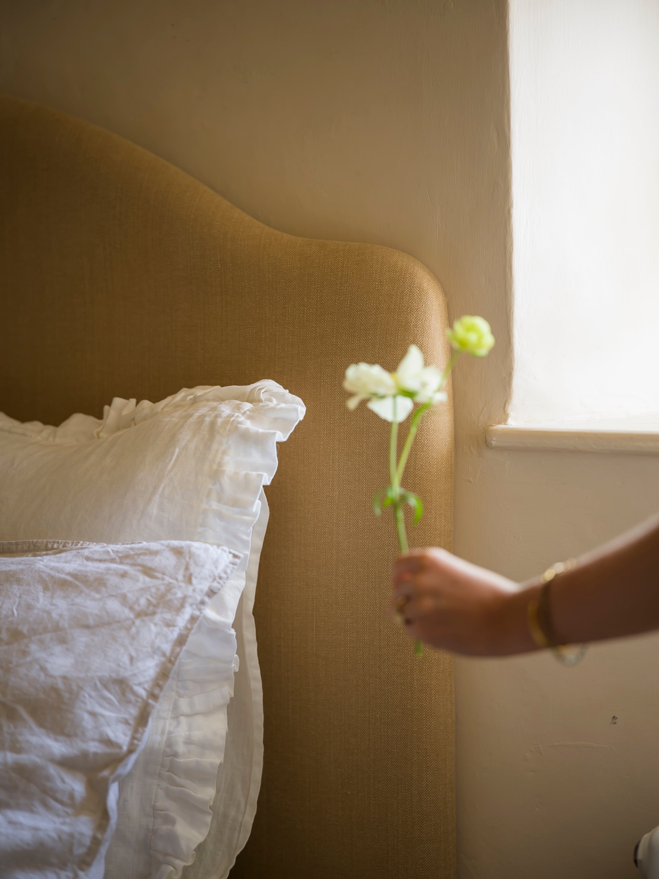 The Brighton Pavilion Off white Washed Linen Cushion