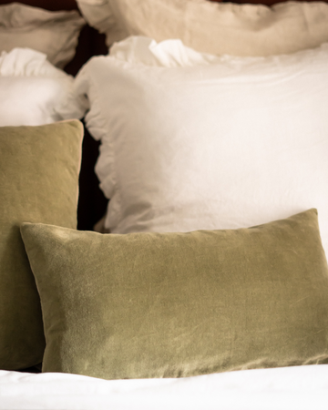 Misi Velvet Cushion | Lichen