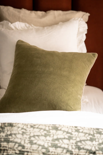 Unari Velvet Cushion - Lichen 50x50cm