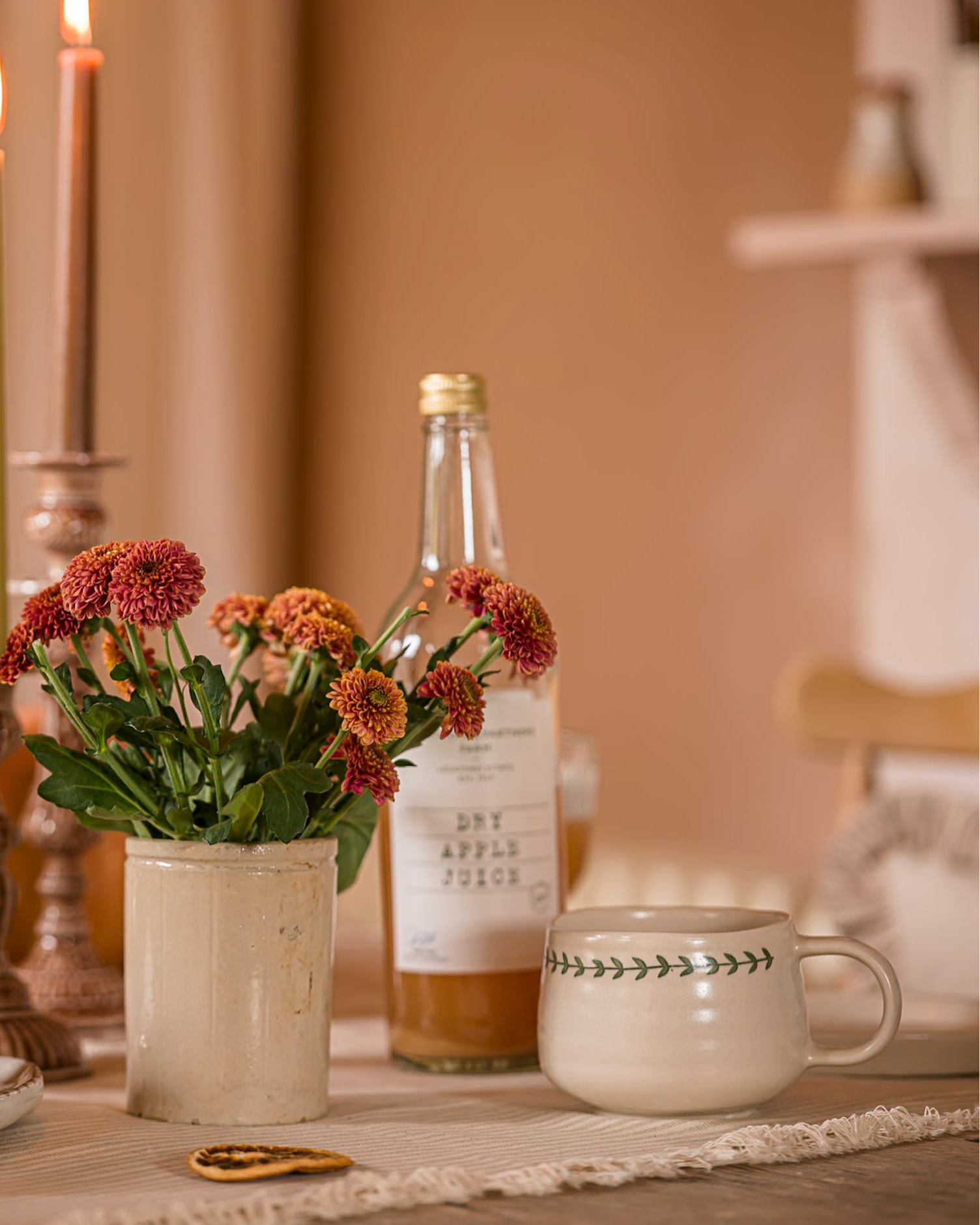 Hand Painted Wreath Mug